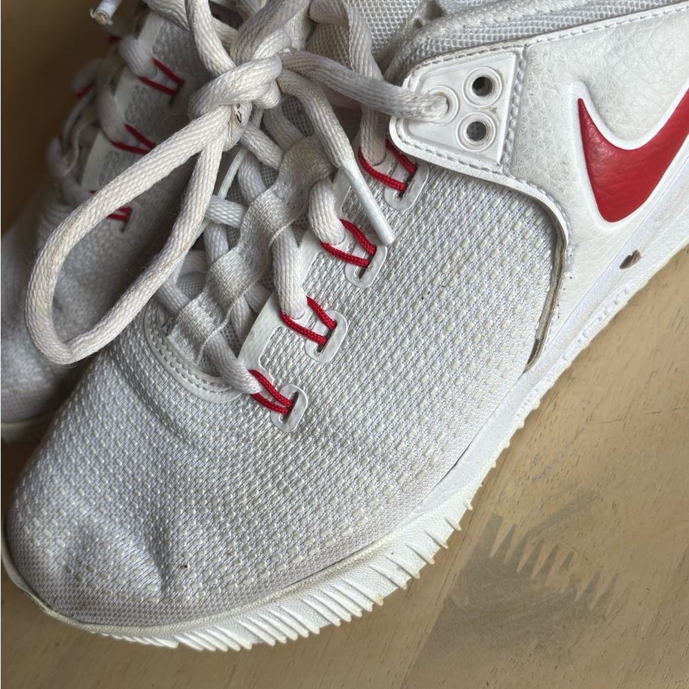 Nike White Sneakers with Green Insole